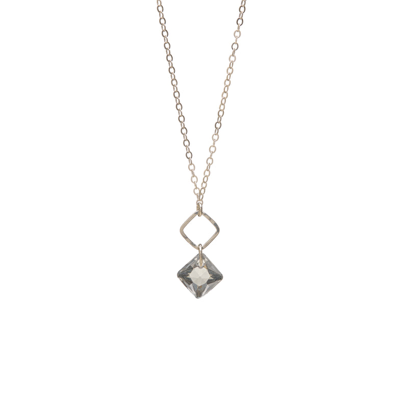 Necklaces and Pendants - 3 Stone Princess Cut Diamond Pendant Necklace 0.46  tcw. - PD15